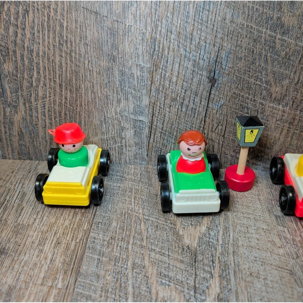 Vintage Fisher-Price Little People Lot Includes Vehicles & Figures